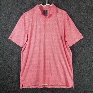 Donald Ross Sport Mens Polo Shirt Large Pink Coral Aerie Cup Team Geneva Golf‎ L